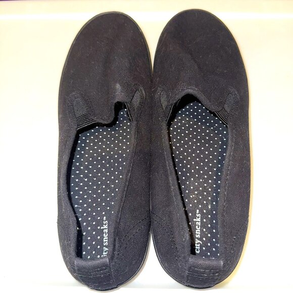 City Sneaks Non-Marking Slip On Black Shoes Size 9.5 - Picture 3 of 9